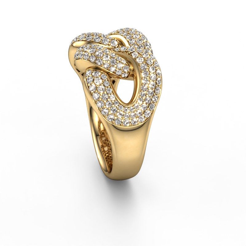 Afbeelding van Ring Kylie 3 13mm<br/>585 goud<br/>Diamant 1.217 Crt