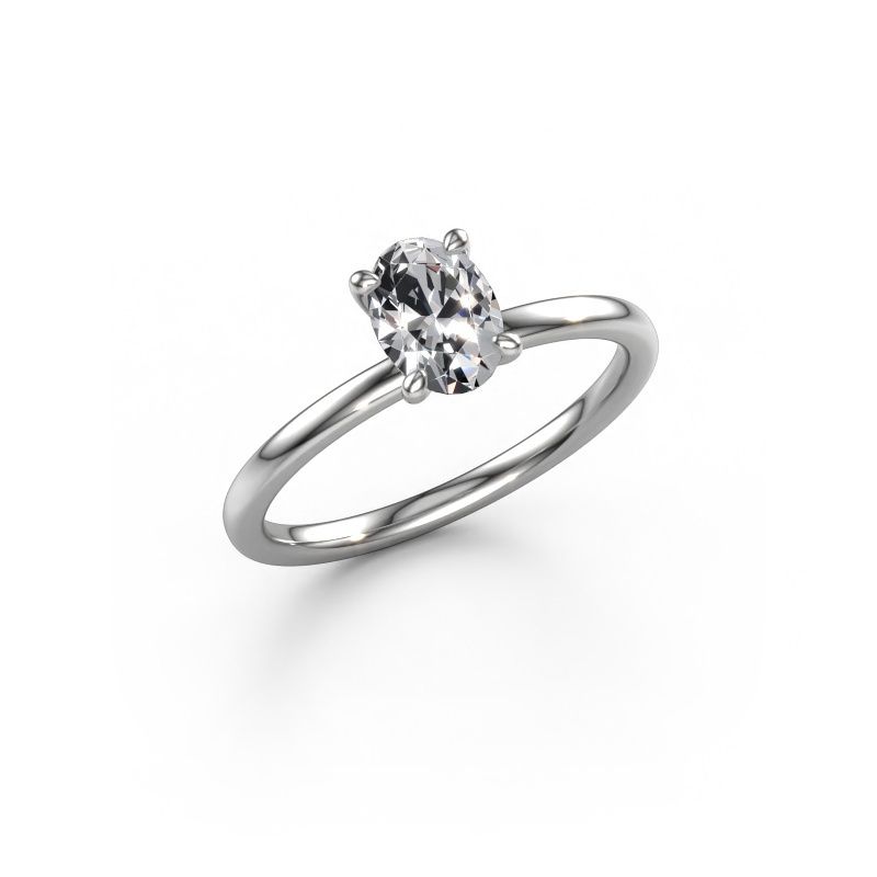 Engagement ring Crystal OVL 1 950 platinum diamond 0.70 crt