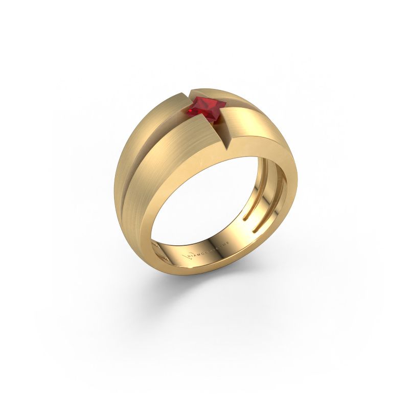Men's ring Rens 585 gold ruby 3.5 mm