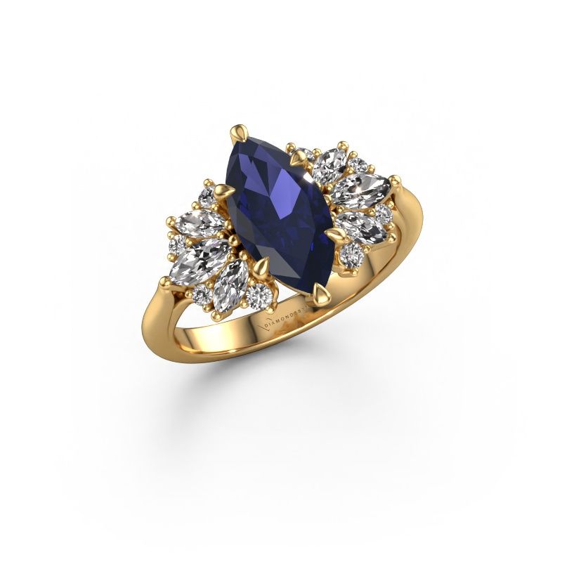 Engagement ring Jaimie 585 gold sapphire 12x6 mm