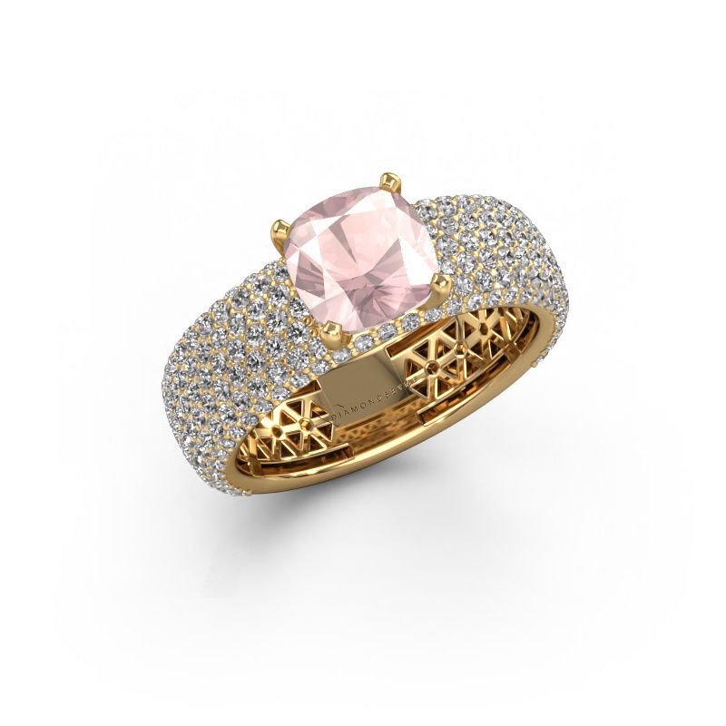 Engagement ring Darcy 585 gold morganite champagne 7 mm