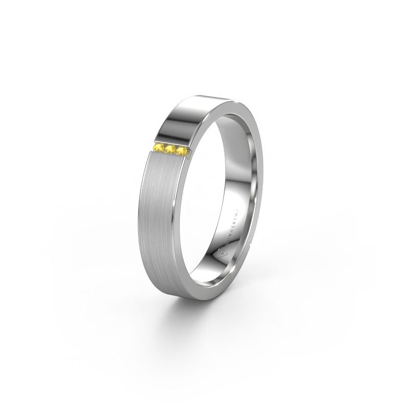 Wedding ring WH1103L14AMP 950 platinum yellow sapphire ±4x1.7 mm
