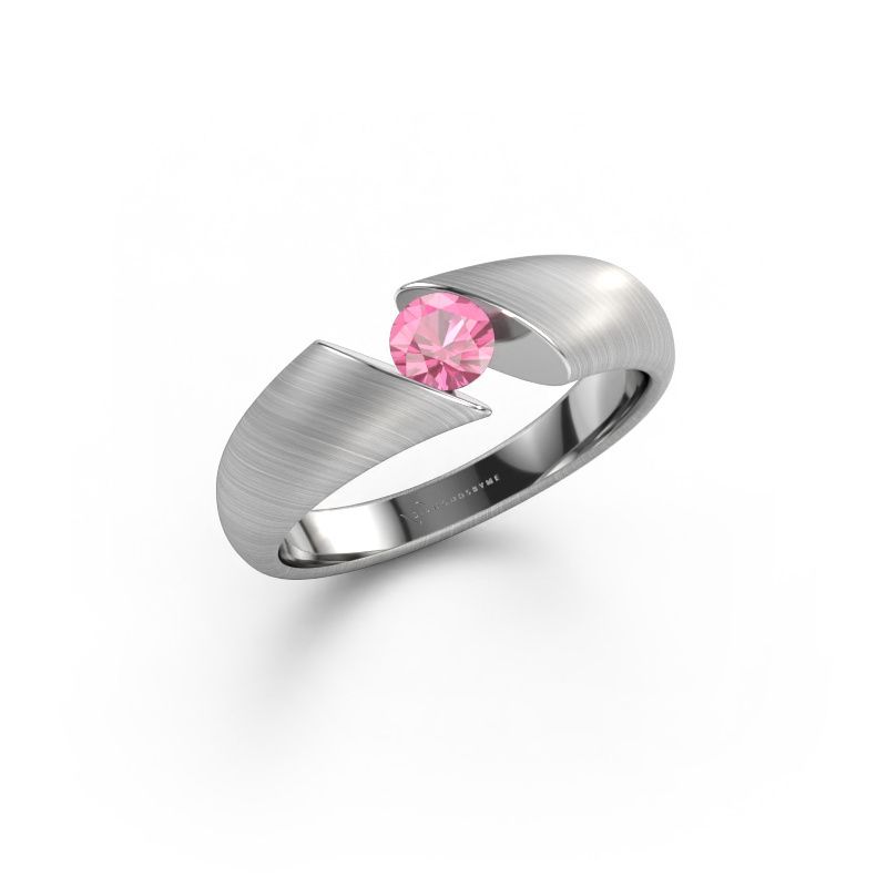 Bague Hojalien 1 585 or blanc saphir rose 4.2 mm