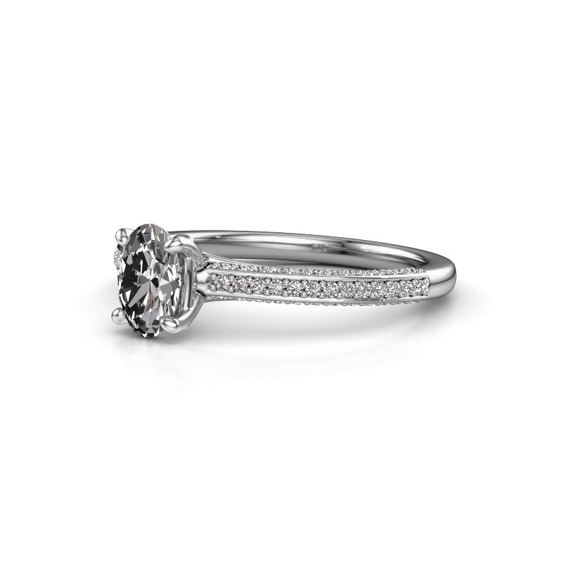 Afbeelding van Verlovingsring Elenore ovl 585 witgoud diamant 0.65 crt