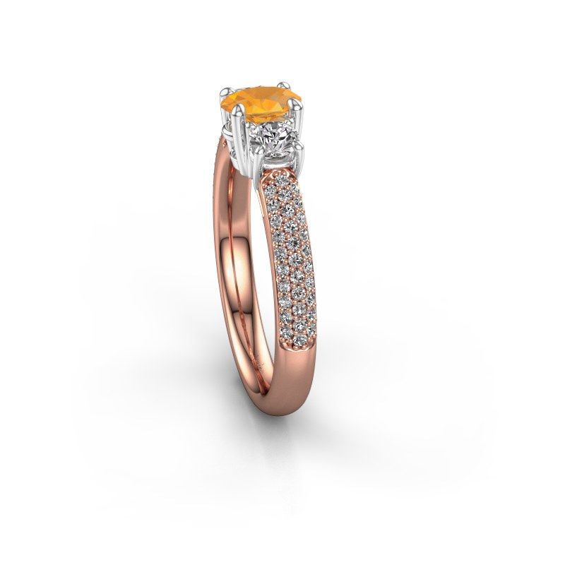 Image of Engagement Ring Marielle Ovl<br/>585 rose gold<br/>Citrin 6.5x4.5 mm