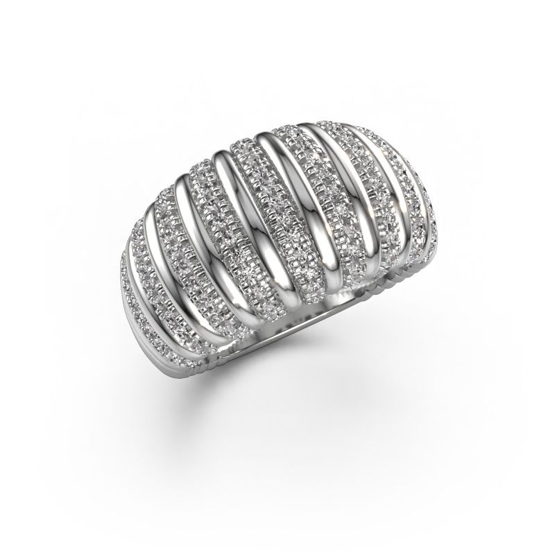 Ring Dawn 12mm 950 platinum diamond 0.515 crt