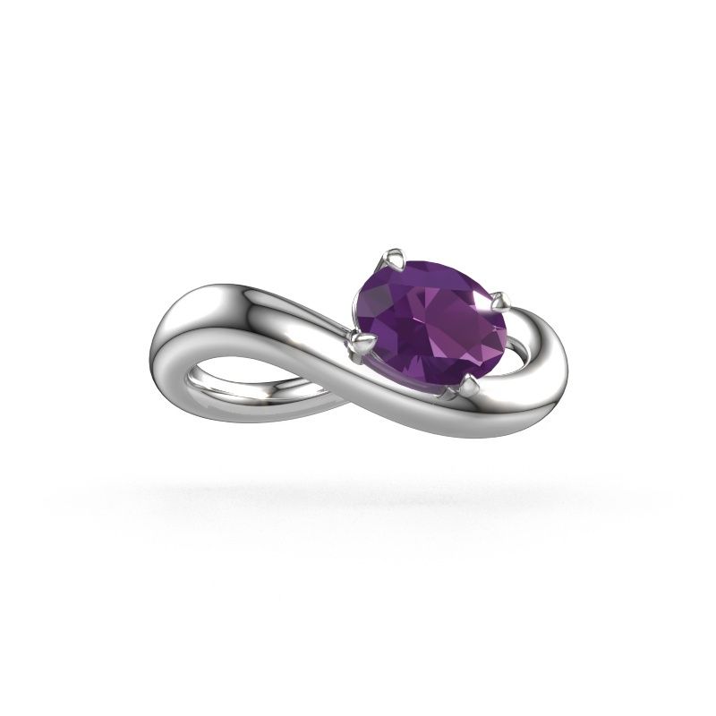 Engagement ring Chloe OVL 585 white gold amethyst 7,5x5,5 mm