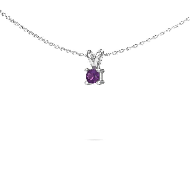 Necklace Eline 950 platinum amethyst 5 mm