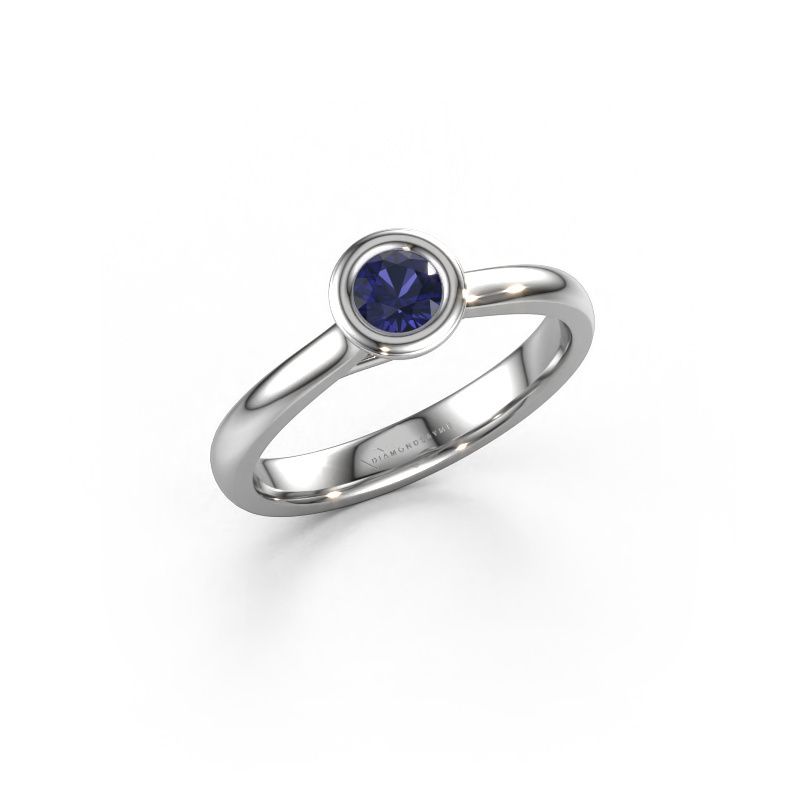 Verlobungsring Kaylee 950 Platin Saphir 4 mm