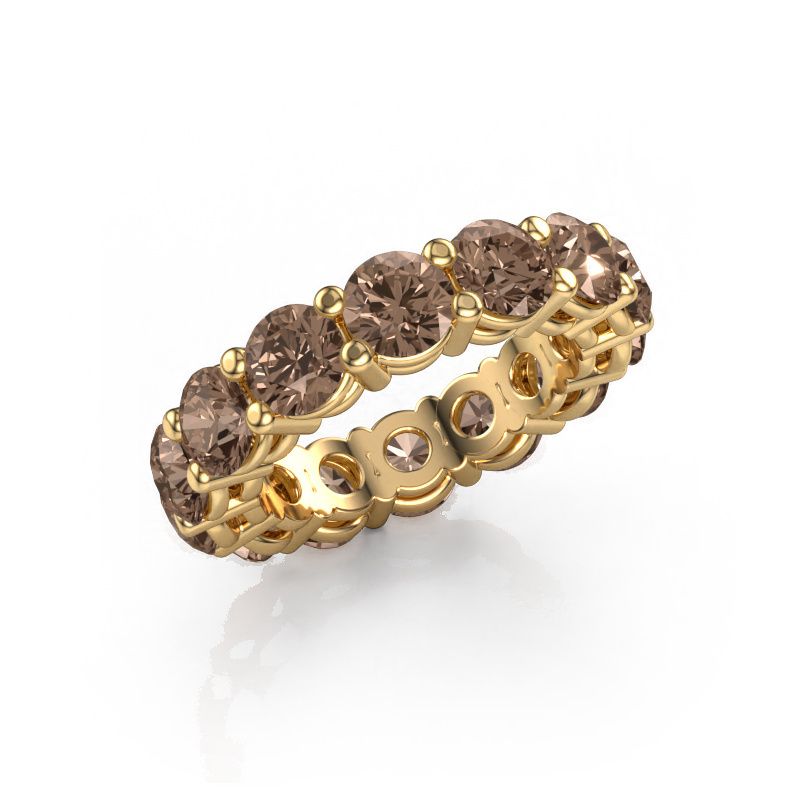 Bague superposable Michelle full 5.0 585 or jaune diamant brun 7.50 crt