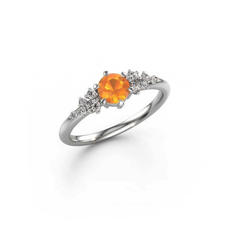Engagement ring Royce RND 950 platinum citrin 5 mm