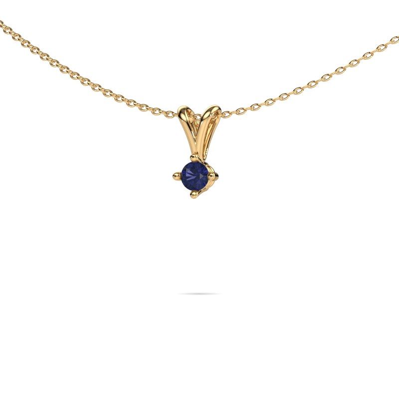 Pendant Jannette 585 gold sapphire 4 mm