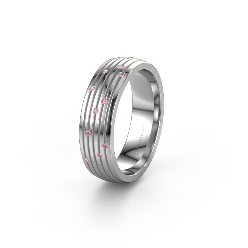 Trauring WH0150L26A 950 Platin Pink Saphir ±6x1.7 mm