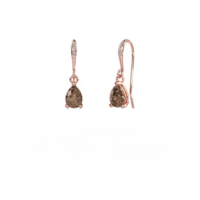Pendants d'oreilles Laurie PER 2 585 or rose diamant brun 0.65 crt