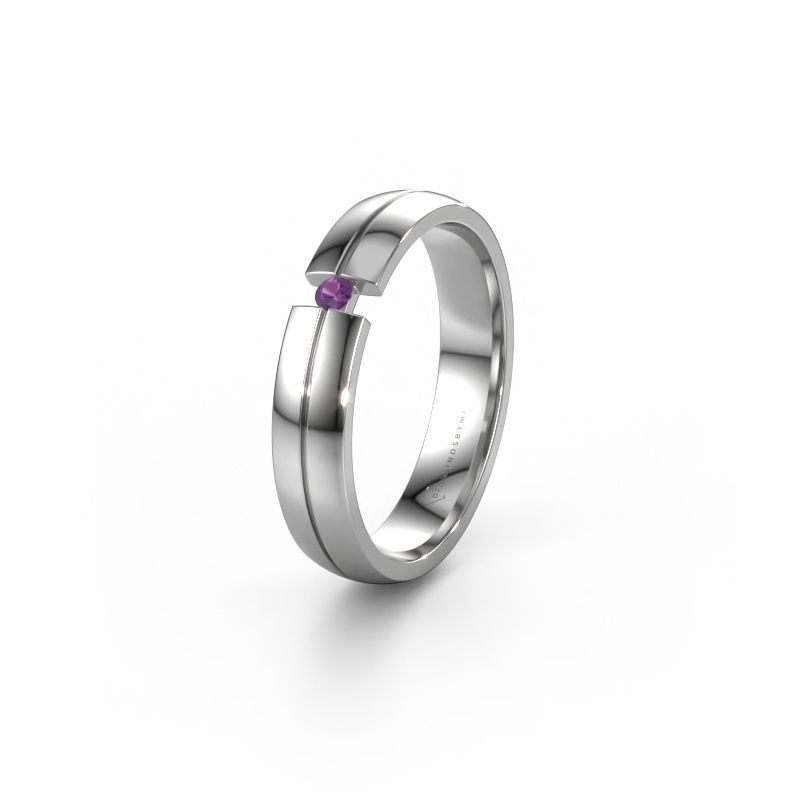 Wedding ring WH0254L24X 950 platinum amethyst ±4x1.5 mm