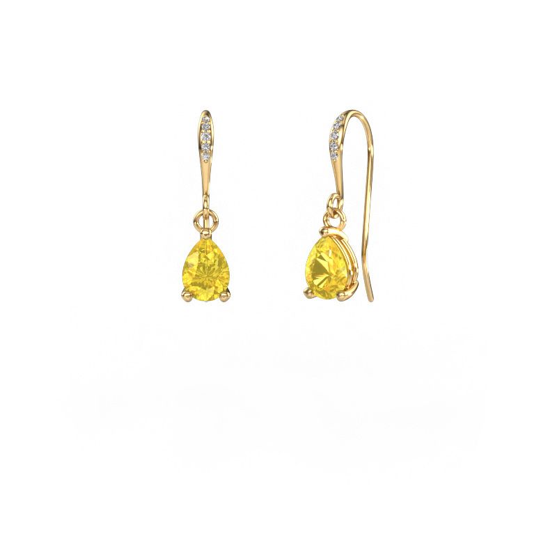 Drop earrings Laurie PER 2 585 gold yellow sapphire 7x5 mm