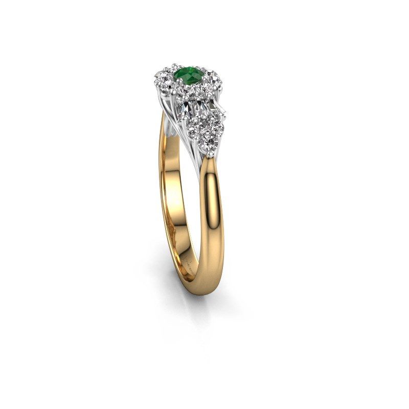Afbeelding van Verlovingsring carisha<br/>585 goud<br/>Smaragd 3 mm