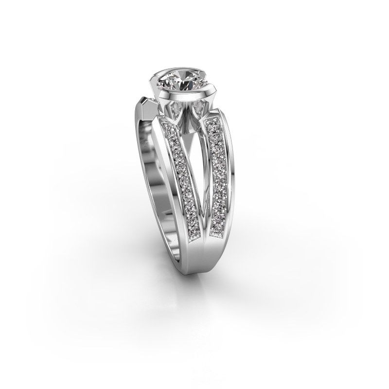 Image of Men's ring rowan<br/>950 platinum<br/>Zirconia 6.5 mm