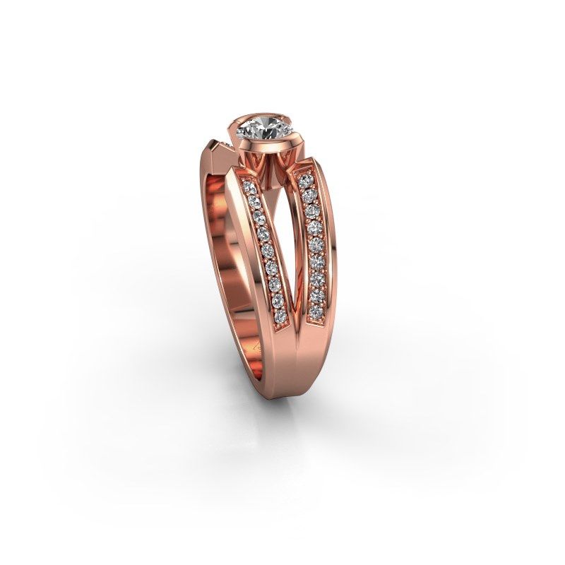 Image of Men's ring rowan<br/>585 rose gold<br/>Diamond 0.50 crt