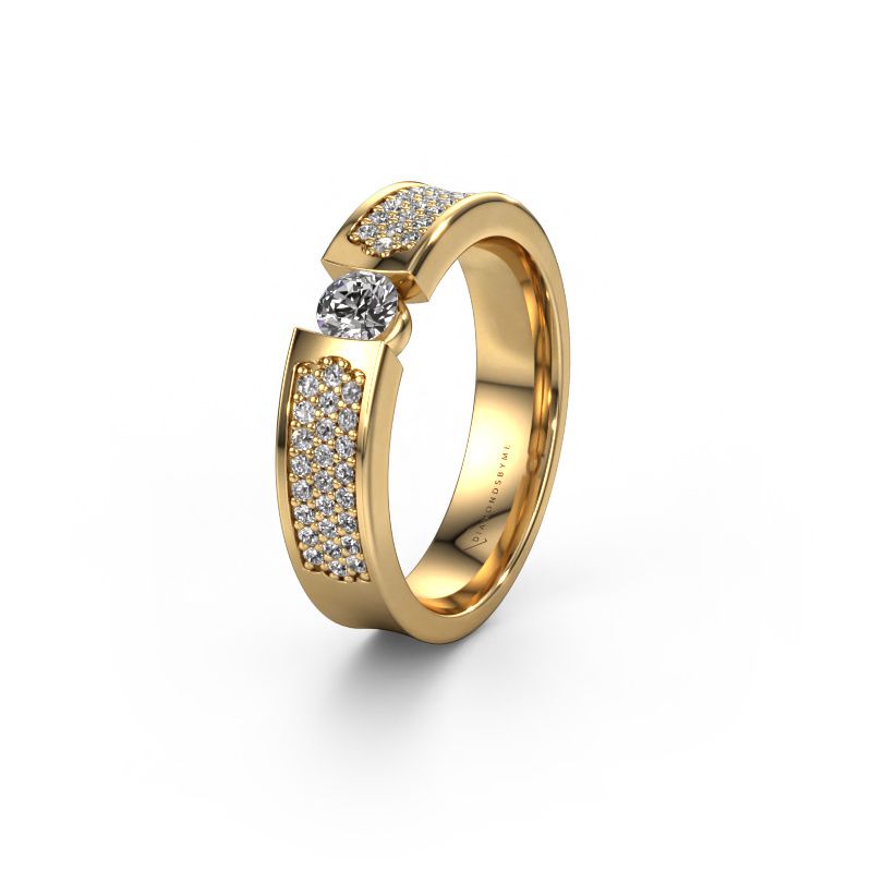 Wedding ring WH2100L 585 gold lab-grown diamond ±5x3 mm
