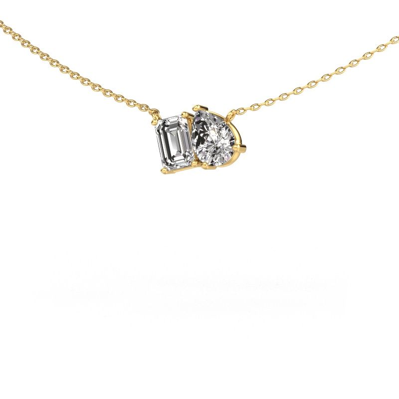 Pendant Toi et Moi PER EME 585 gold diamond 2.65 crt