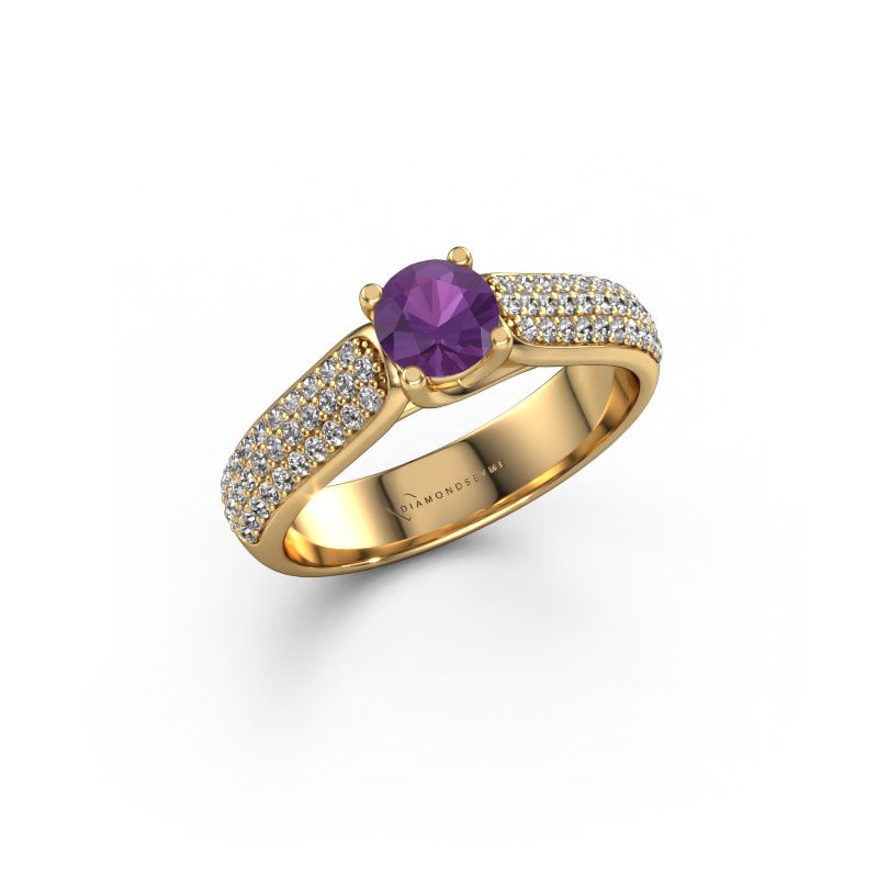 Forlovelsesring Leoness 585 gull ametyst 5 mm