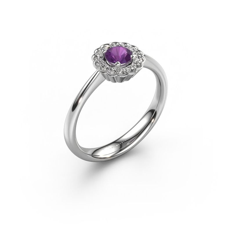 Engagement ring Debi 950 platinum amethyst 4.2 mm