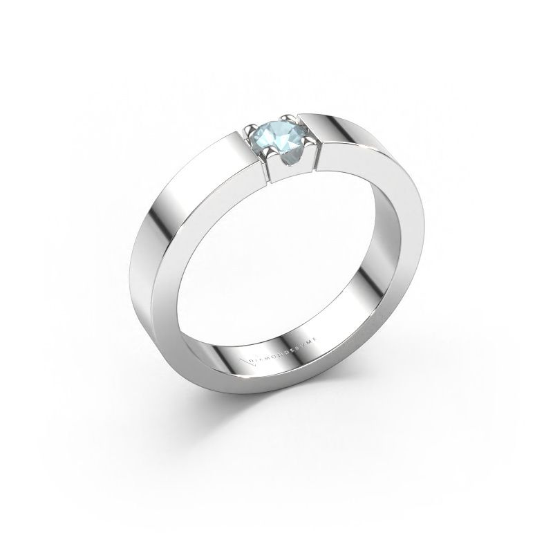 Ring Dana 1 950 Platin Aquamarin 3.7 mm