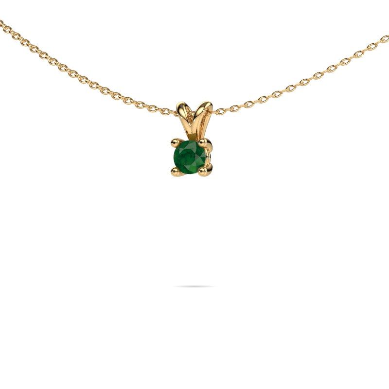 Pendentif Sam RND 585 or jaune emeraude 5 mm