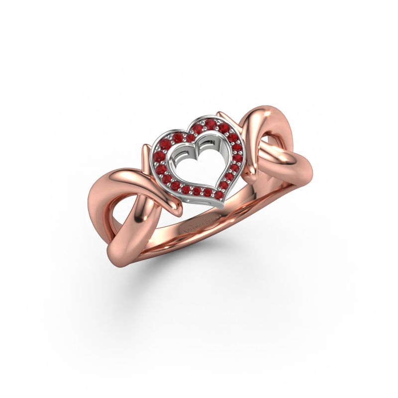 Ring Earlie 1 585 rose gold ruby 1.1 mm
