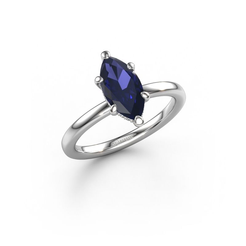 Verlobungsring Simone MRQ 2 950 Platin Saphir 11x5.5 mm