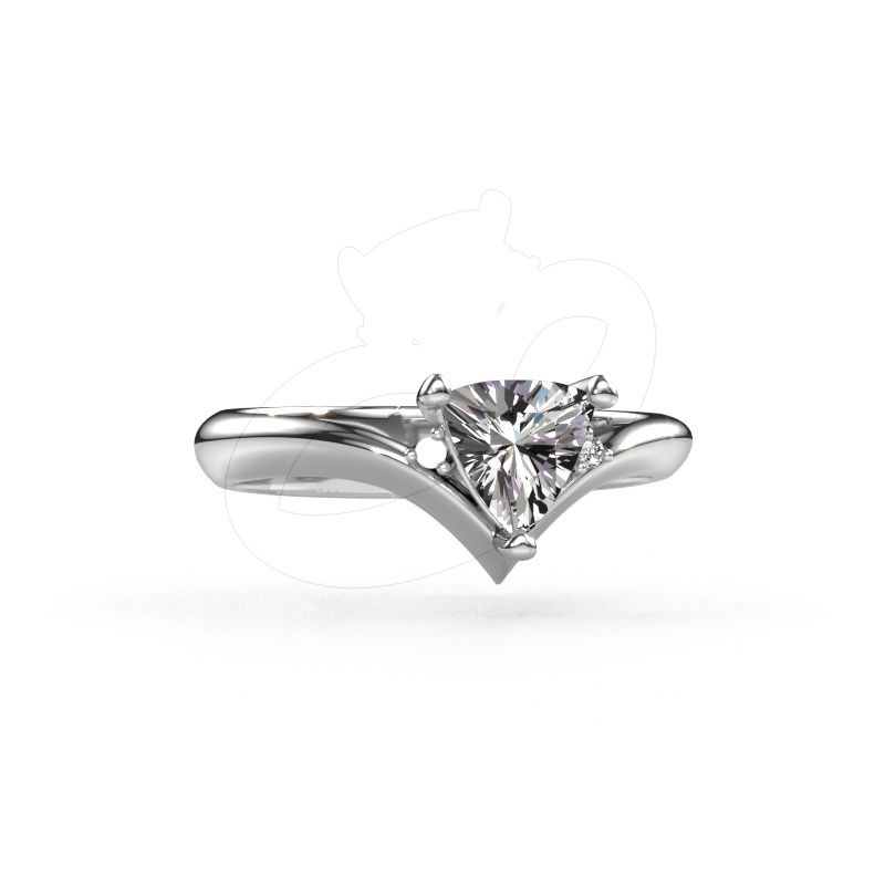 Ring Arlette 950 Platin Zirkonia 7 mm