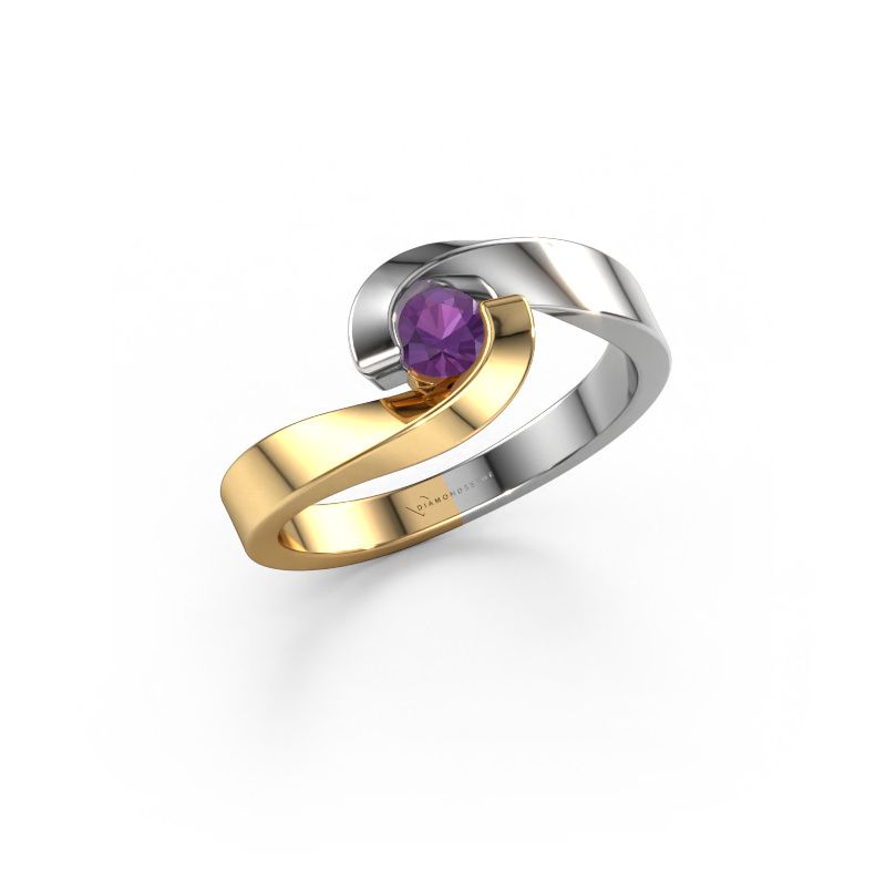 Engagement ring Sheryl 585 gold amethyst 3.7 mm