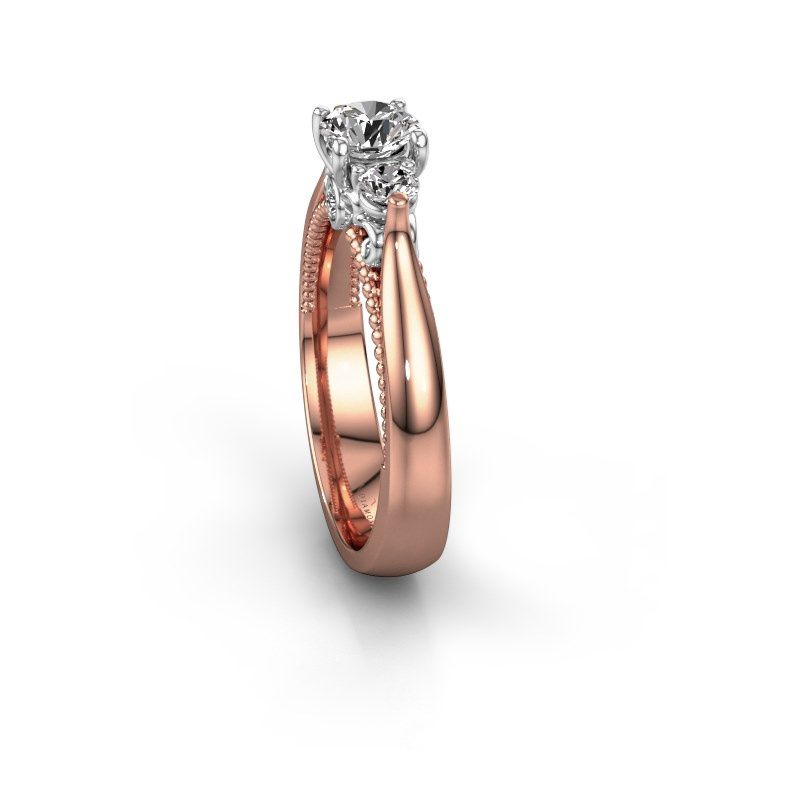 Afbeelding van Verlovingsring Tiffani<br/>585 rosé goud<br/>Diamant 0.74 crt