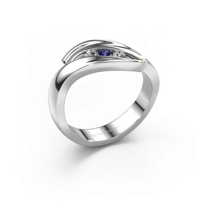 Ring Erin 585 white gold sapphire 2.4 mm