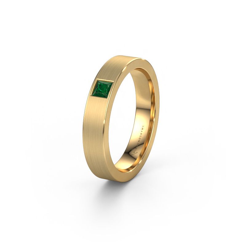 Bague d'amitié WH0101L14BMSQ 585 or jaune emeraude ±4x2 mm