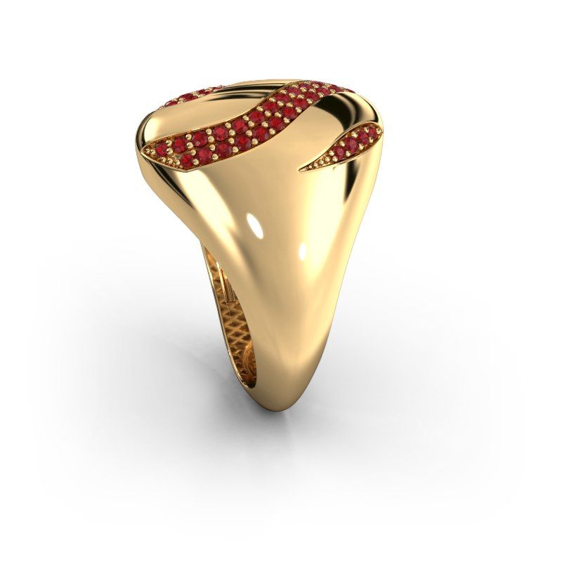 Image de Bague Vilma<br/>585 or jaune<br/>Rubis 1.2 mm
