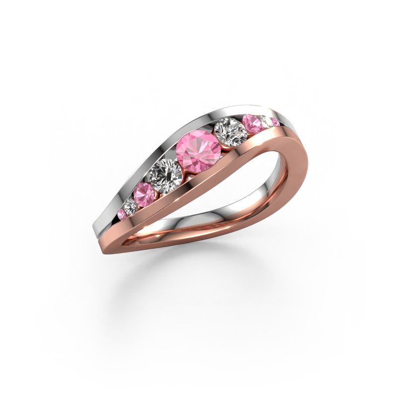Ring Sigrid 2 585 rose gold pink sapphire 4 mm