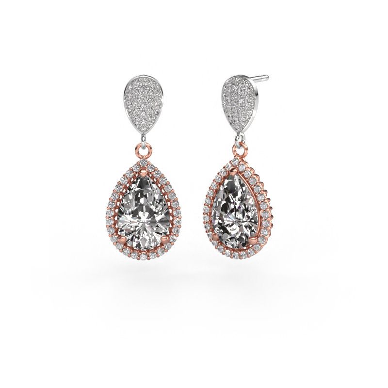 Drop earrings Tilly per 2 585 rose gold lab-grown diamond 6.690 crt