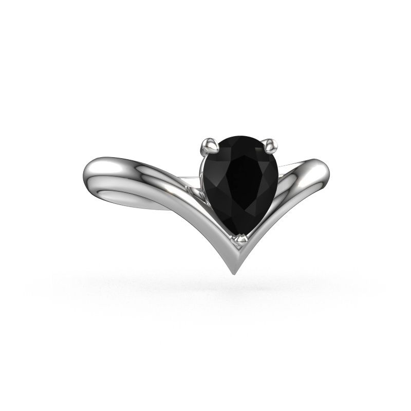 Verlovingsring Maddy PER 950 platina zwarte diamant 1.25 crt