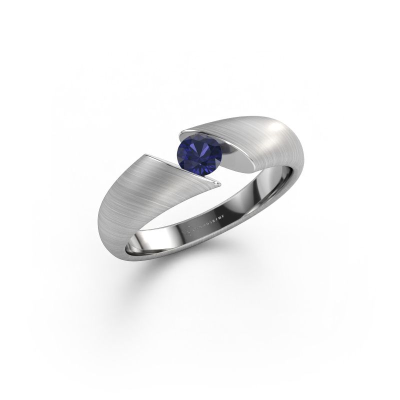 Verlovingsring Hojalien 1 585 witgoud saffier 4 mm