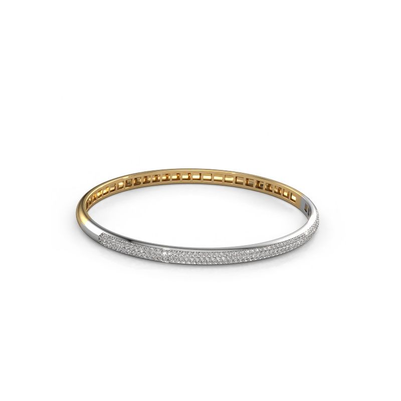 Bangle Emely 4mm 585 gold zirconia 1.1 mm