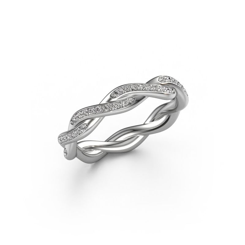 Aanschuifring Swing full 585 witgoud lab-grown diamant 0.36 crt