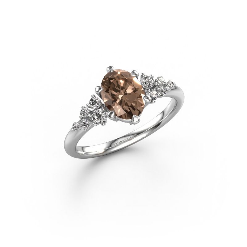 Verlobungsring Royce OVL 585 Weißgold Braun Diamant 1.10 crt