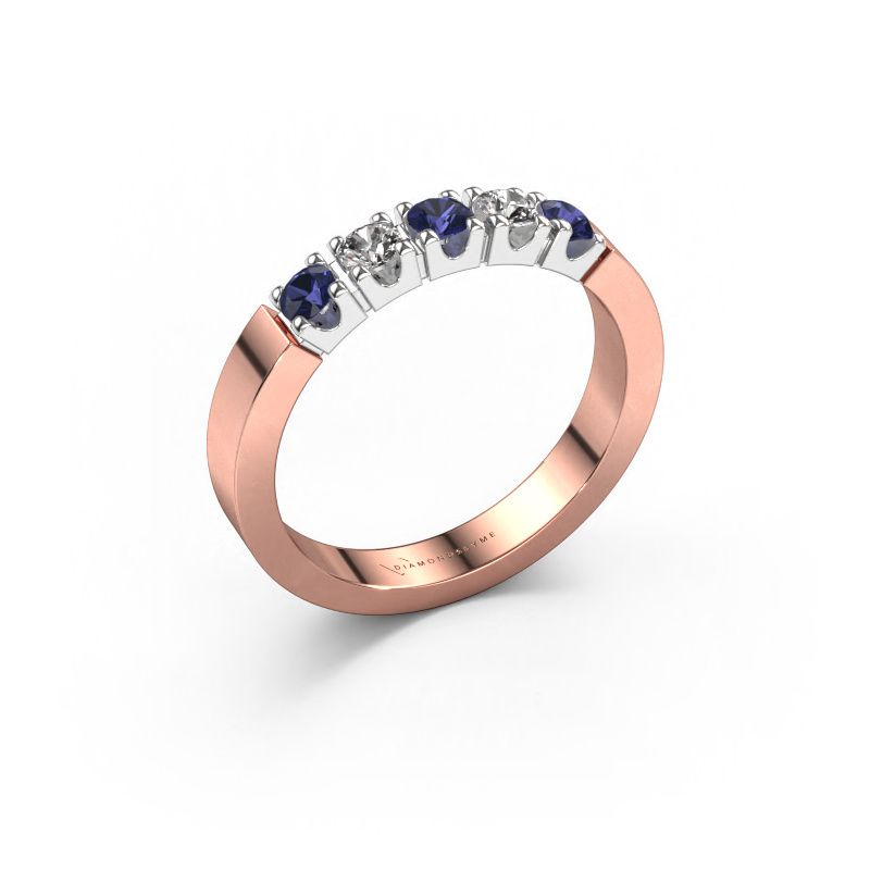 Ring Dana 5 585 rose gold sapphire 3 mm
