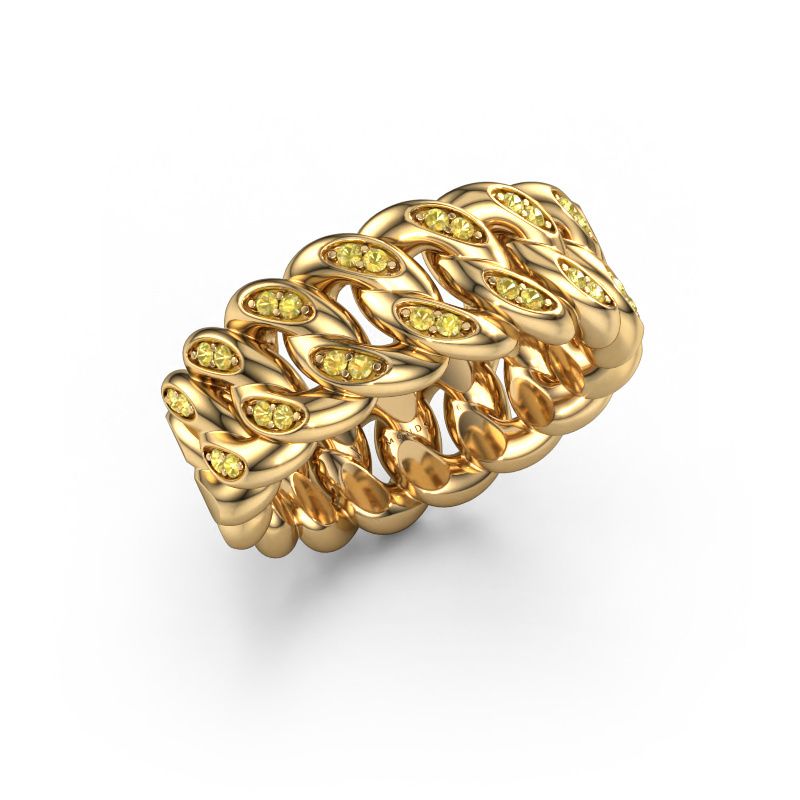 Bague pour homme Redouan 2 585 or jaune saphir jaune 1.1 mm