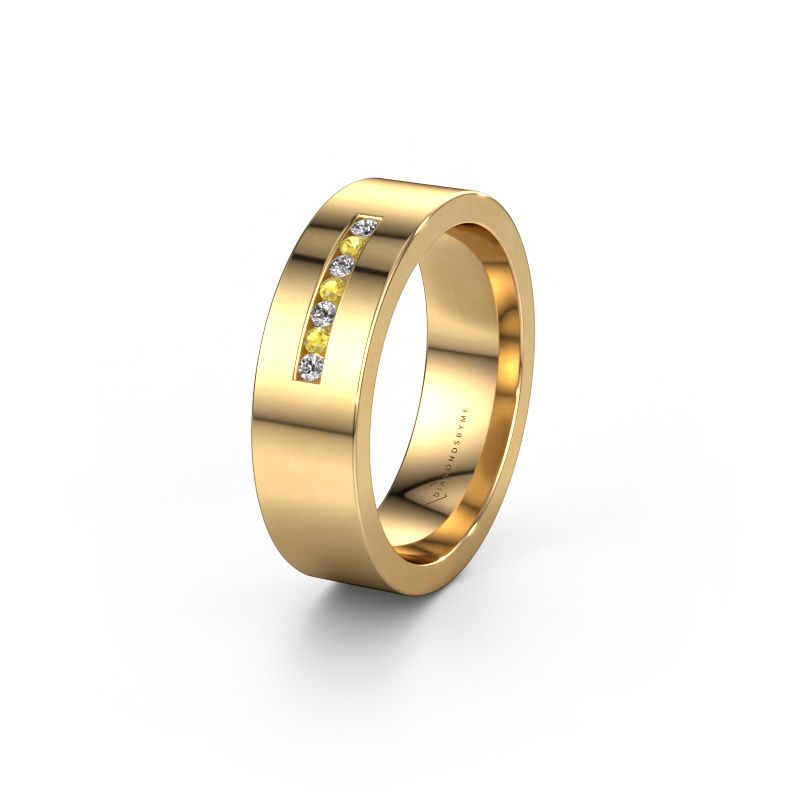 Wedding ring WH0108L16BP 585 gold yellow sapphire ±6 x 2 mm
