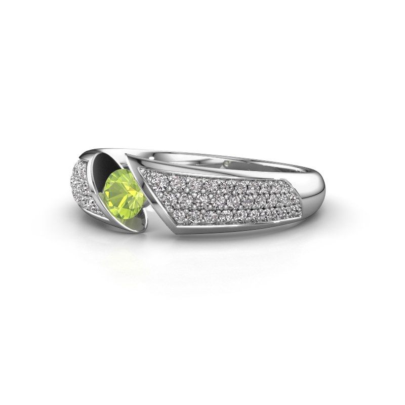 Image of Ring Hojalien 3<br/>585 white gold<br/>Peridot 4 mm
