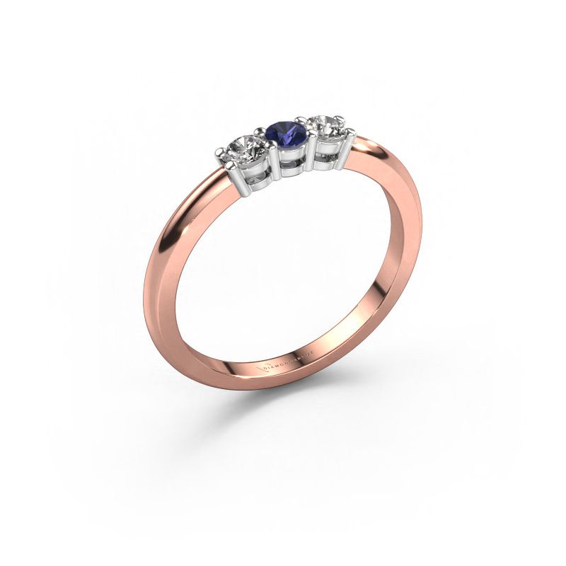 Ring Michelle 3 585 rose gold sapphire 3.7 mm