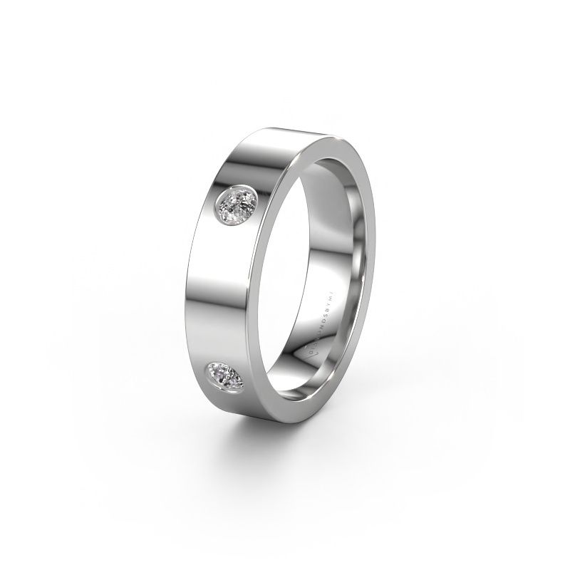 Alliance WH0104L15BP 585 or blanc diamant synthétique 0.50 crt ±4x2 mm
